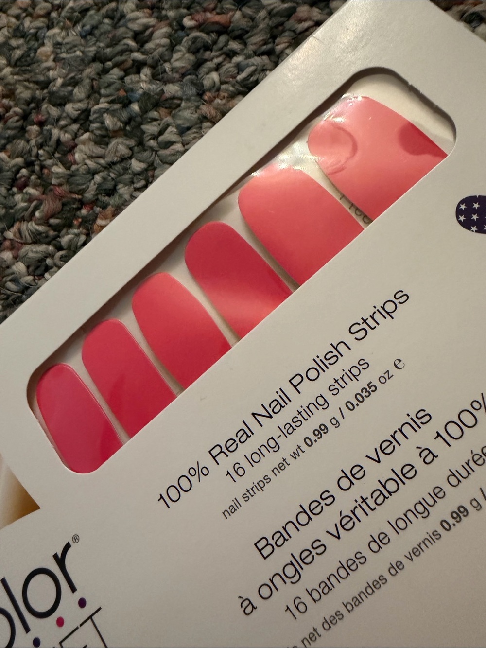 Color Street Pink “Watermelon Session” Press-On Nail Polish Strips